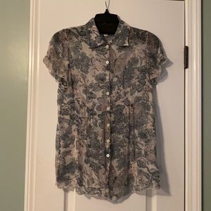 CAbi Silk Shortsleeved Blouse